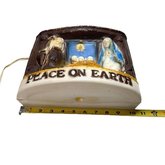 Vintage DAPOL Plastics Christmas Peace On Earth Nativity Manger Blow Mold 1973 - Picture 15 of 15